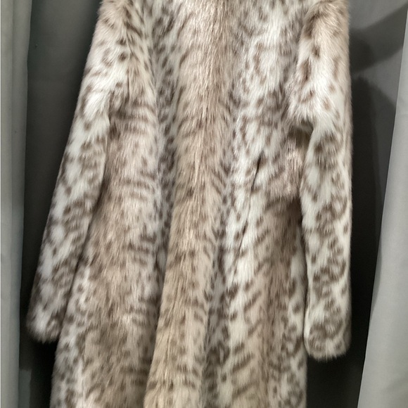 Karl Lagerfeld Sz S Faux Fur Leopard Print Coat Jacket - Picture 9 of 9